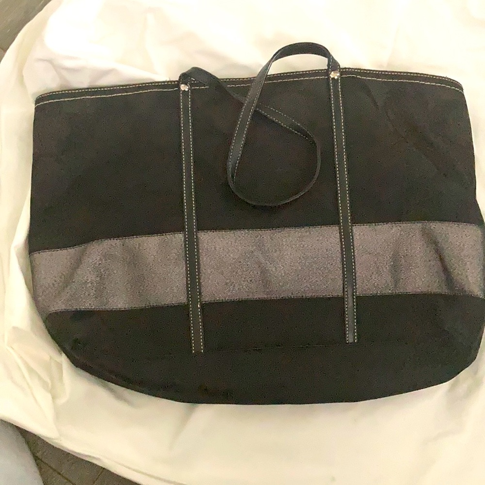 Coach Signature stripe tote - black